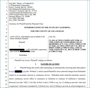Image of Court Complaint